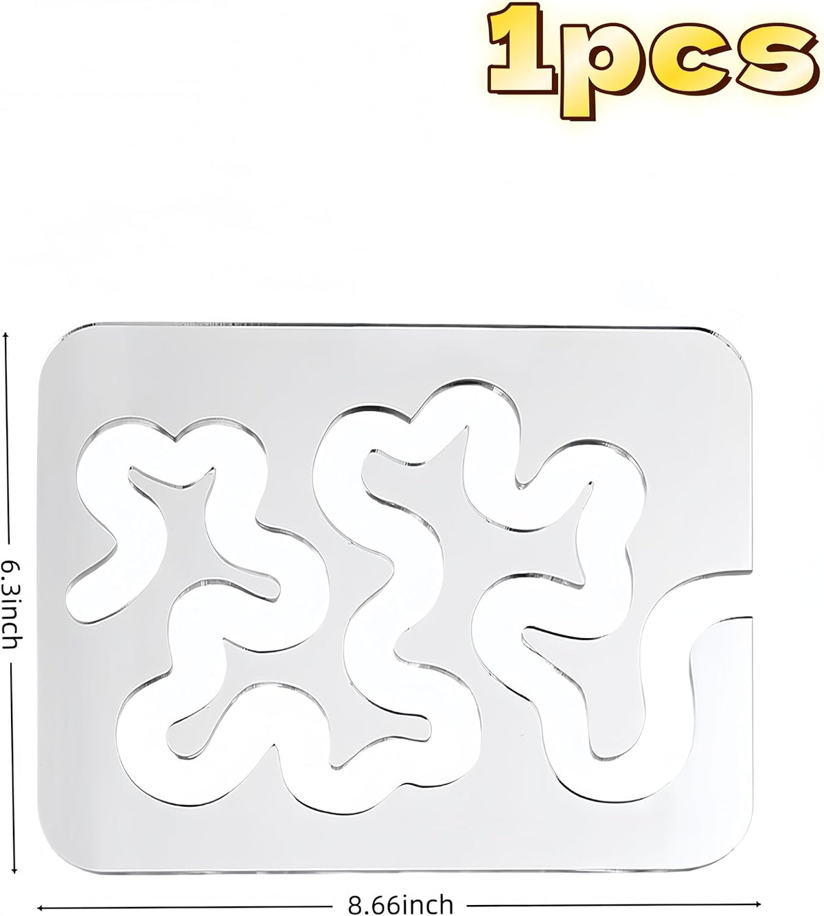 Free Motion Quilting Templates, 1 Pcs, Acrylic Transparent