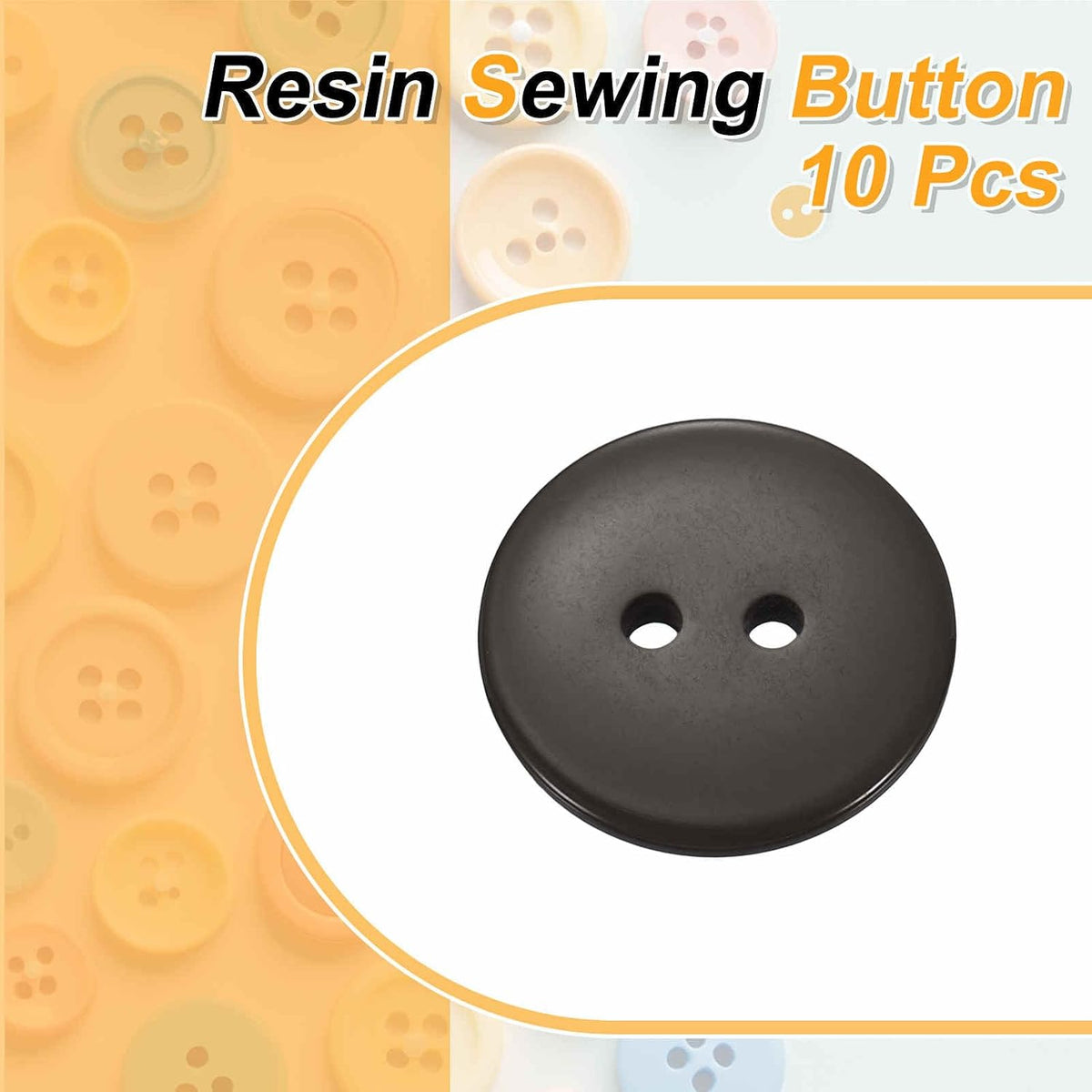 HARFINGTON 10pcs Resin Sewing Button, 20mm (3/4-inch) 2 Holes Round