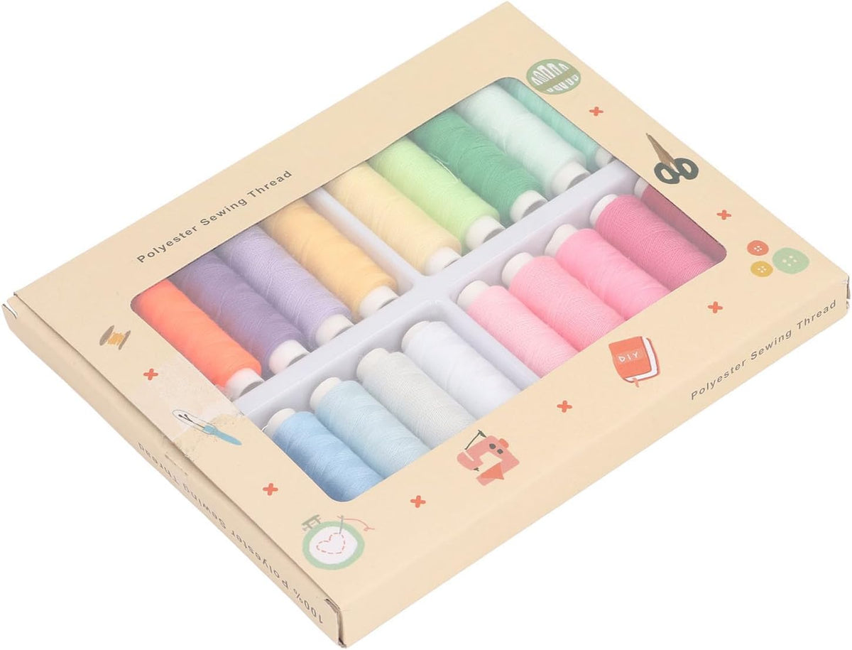 Zopsc 20 Colors Polyester Sewing Thread Kit 328ft Spools (20 Colors