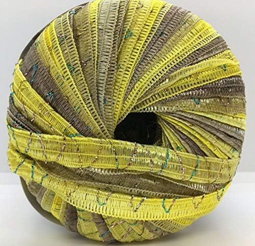 Berlini Ribbon Yarn Tinkerbella - 5/8" Wide Variegated with Glitter