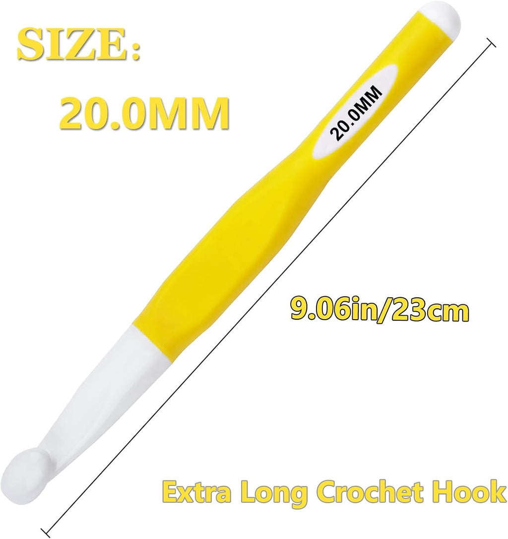 Hobekoee 20mm Large Crochet Hook,Huge Crochet Hooks for Chunky