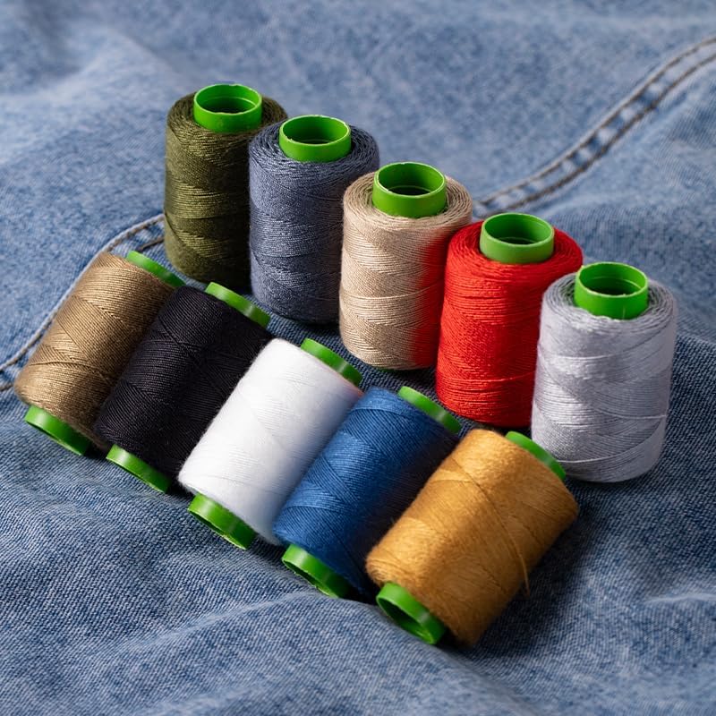 10 Color Sewing Thread Kit, Jean Thread 20s/3