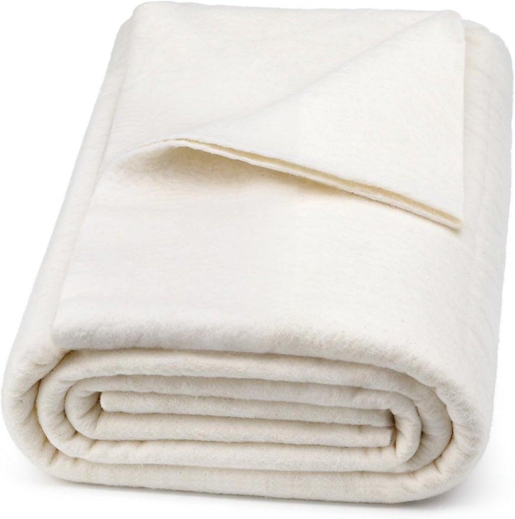 Lunarm 100% Natural Cotton Quilt Batting 59" x 79" 200gsm Grinding