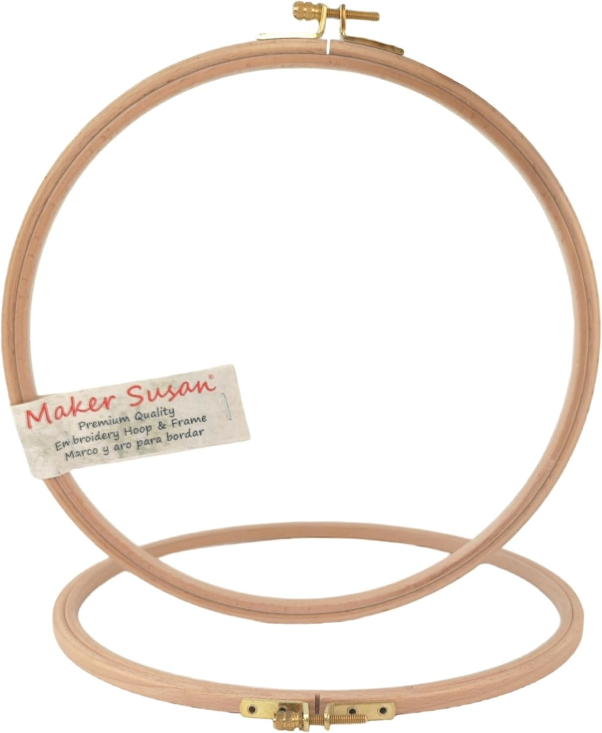 Maker Susan 11" Wood Embroidery Hoop, Round Beechwood Cross Stitch