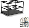 SOBS Mobile Rug Roll Storage Cart, Heavy‐Duty Metal 3‐Tier Display