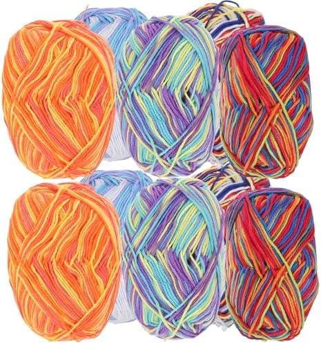 Xmas Cotton Yarn for Crocheting and Knitting 10 Rolls