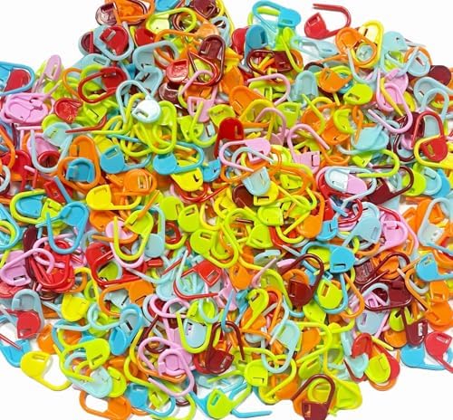 1000 Pieces Colorful Plastic Safety Pins,Knitting Markers Crochet