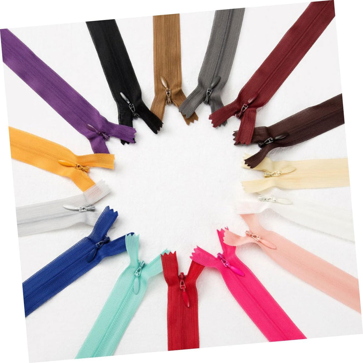 50pcs Nylon Invisible Zippers for Sewing DIY Crafters in Assorted