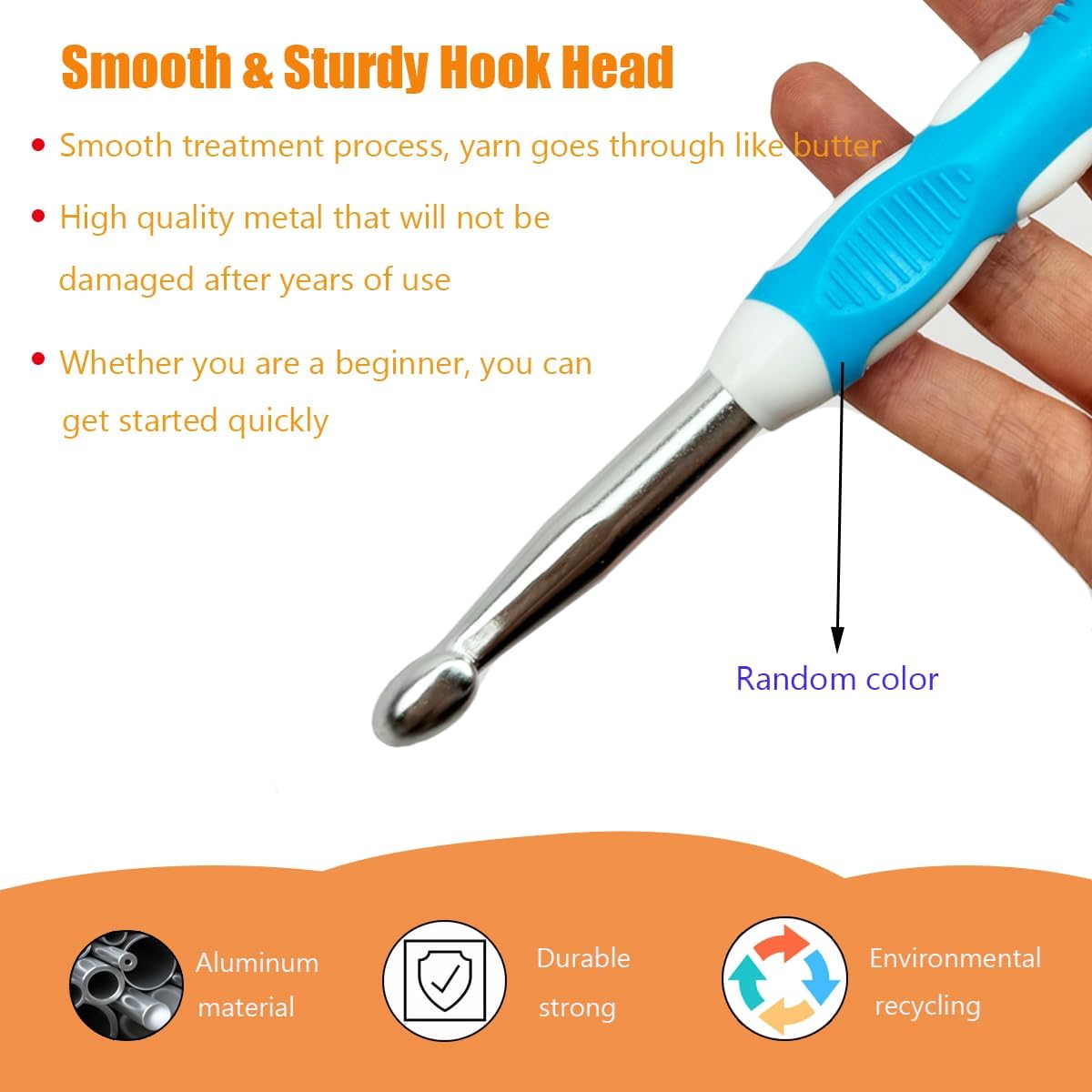 Mdoker Size M/13(9mm) Crochet Hook,Extra Long Crochet Hooks Needles