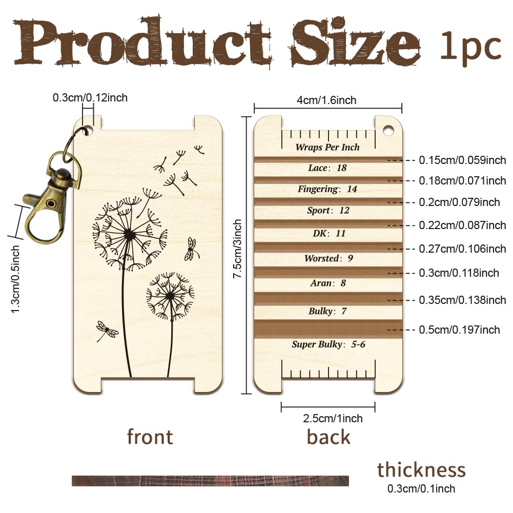 arricraft 1 Pc Dandelion Dragonfly Spinning Control Card, Plant Yarn