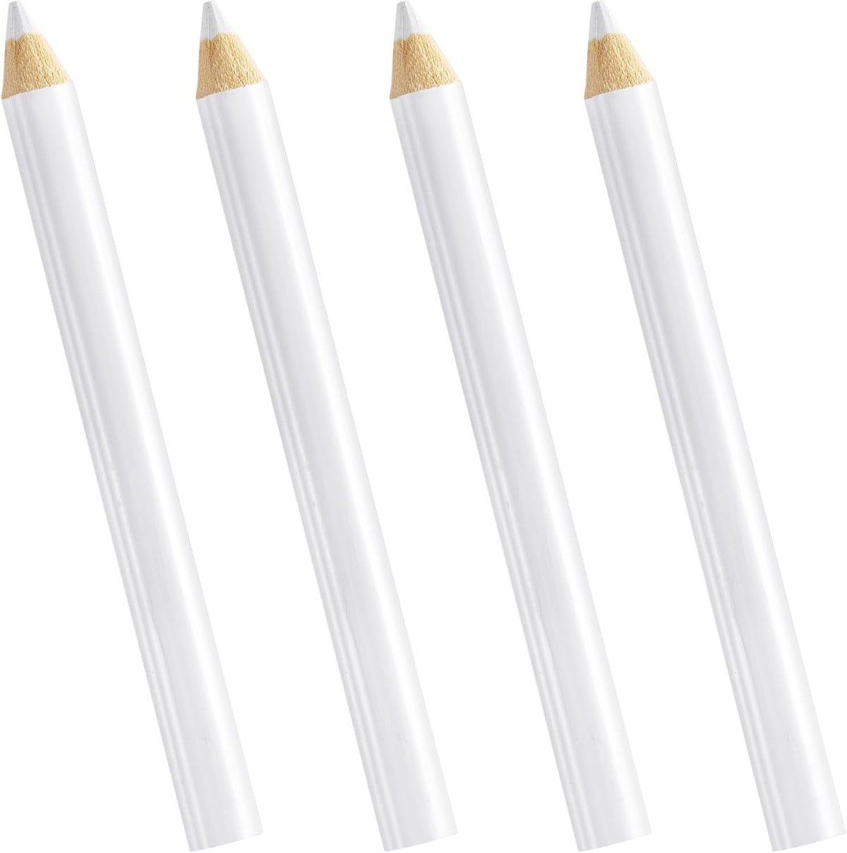 4PCS Fabric Pencils for Sewing, White, 8.75 cm