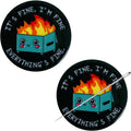 2pcs Funny Dumpster Fire Needle Minder, Magnetic Needle Nanny