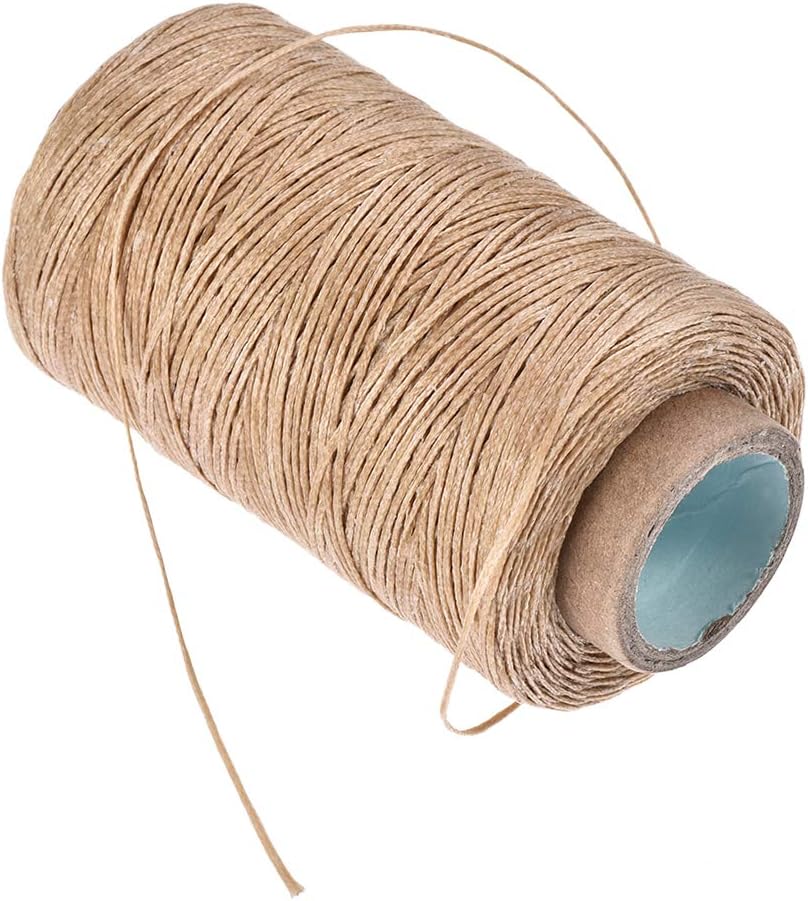 uxcell Leather Sewing Thread 273 Yards 150D/1mm Polyester Flat Waxed