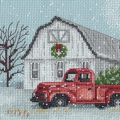 Dimensions 70-08998 Winter Farm Christmas Counted Cross Stitch Kit