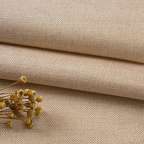 TinaKim Canvas Upholstery Fabric, Faux Linen for Couch Chair Seat
