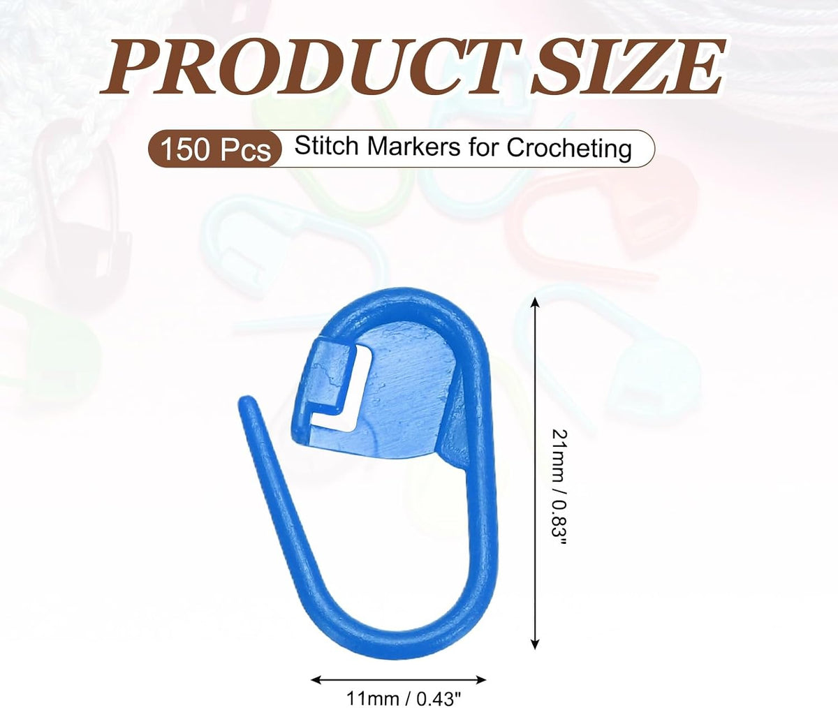 PATIKIL Crochet Stitch Markers, 150Pcs Plastic Knitting Crochet