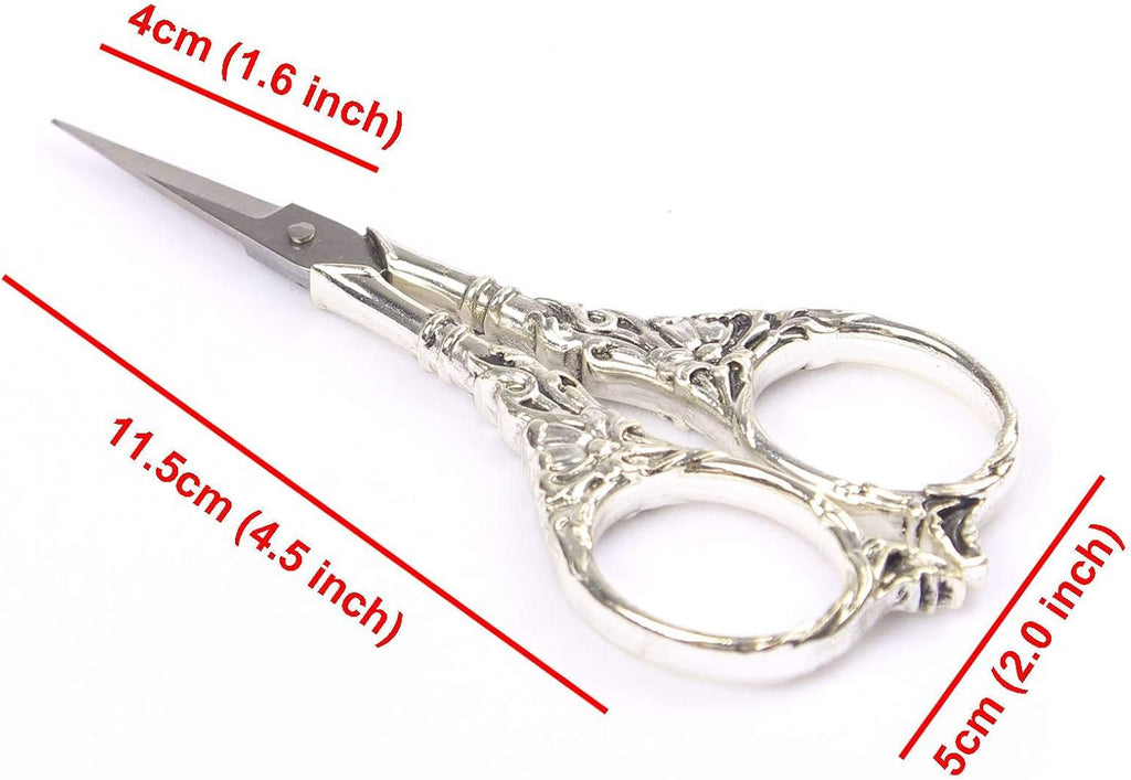 BIHRTC Embroidery Craft Scissors Stainless Steel Sharp Tip Stork