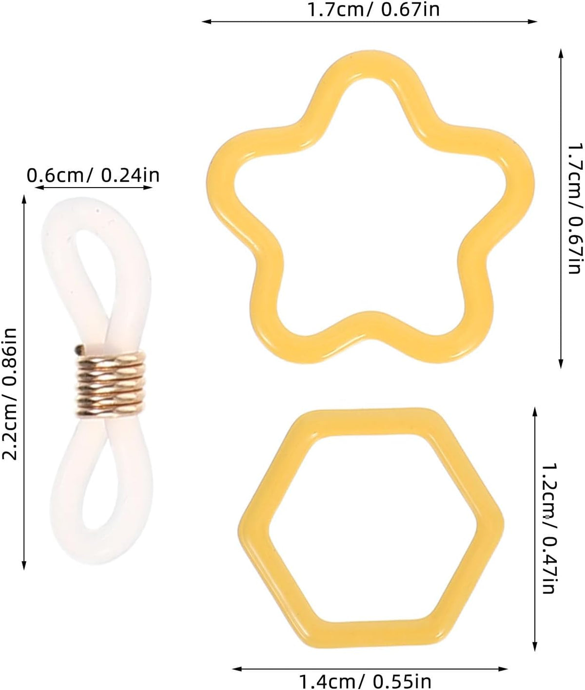 Colorful Stitch Markers for Crocheting, Locking Clips, Star Hexagon