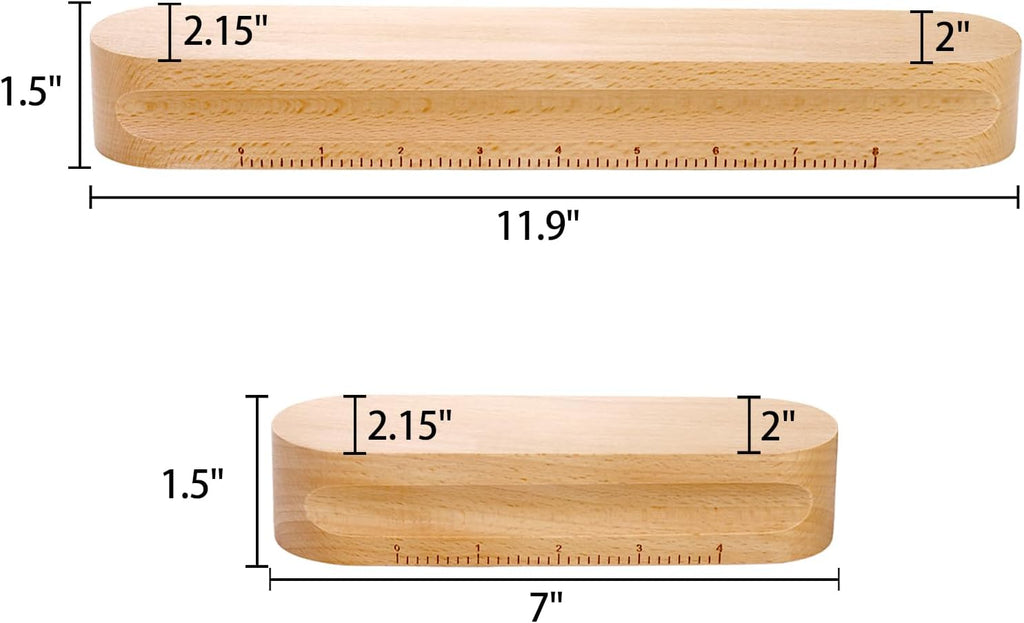 Tosnail 2 Pack Hardwood Tailors Clapper, 12 Inch 7 Inches Beech