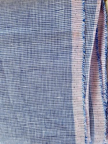 Kaufman Limerick Linen Yarn Dyed Tiny Checks Royal, Fabric by the Yard
