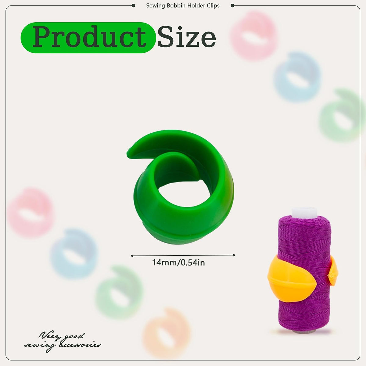 100pcs 4 Colors Thread Spool Huggers Silicone Bobbin Spool Savers No
