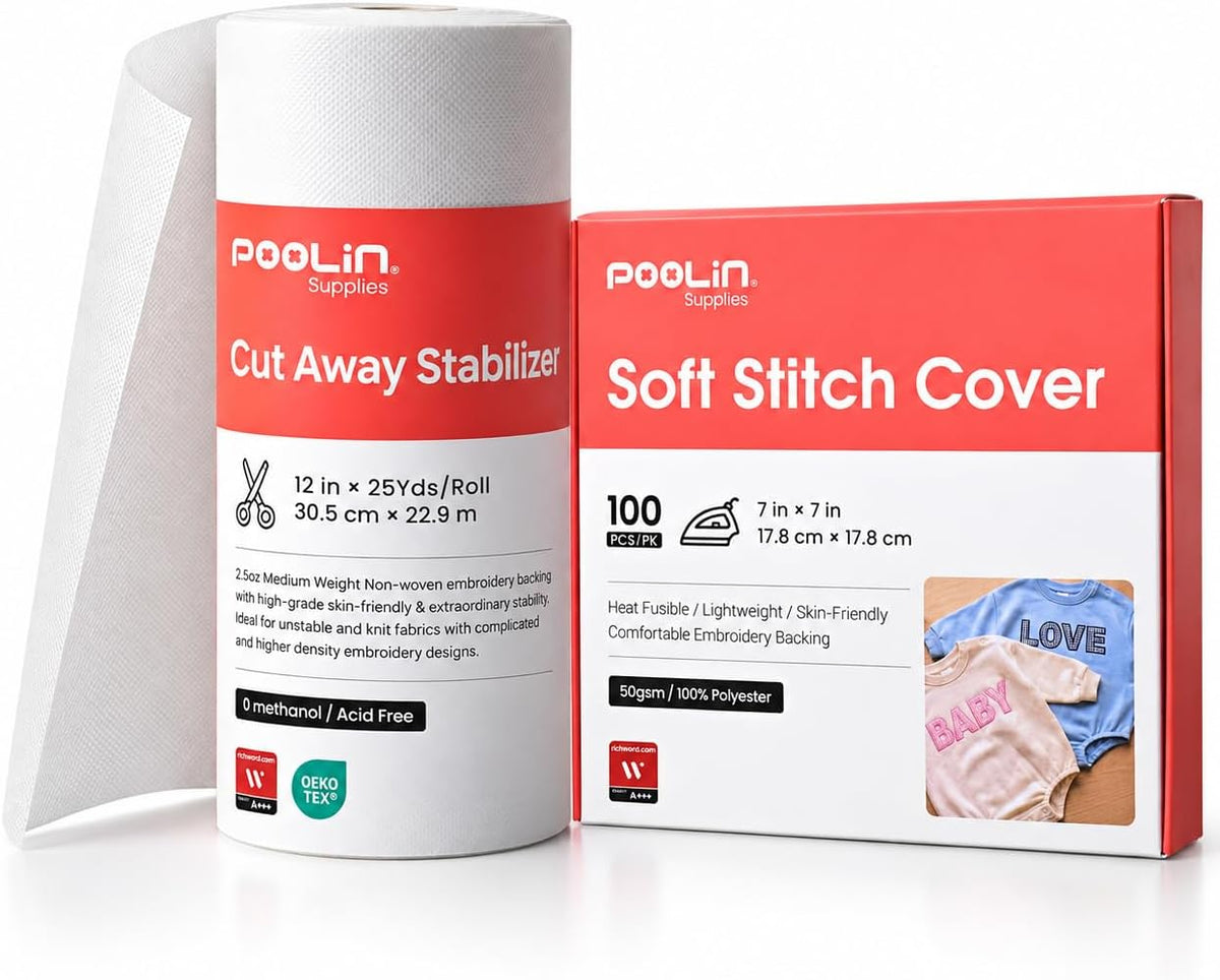 Poolin Embroidery Backing Bundle