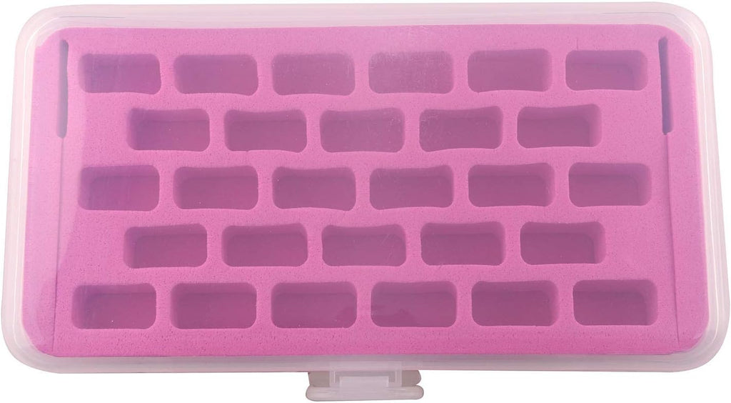 JCBIZ 28 Grid Bobbin Storage Box 179x89x32mm Pink Sewing Thread