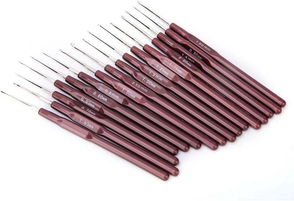 Crochet Hook Set,Stainless Steel Crochet Needle,Small Extra Fine Lace
