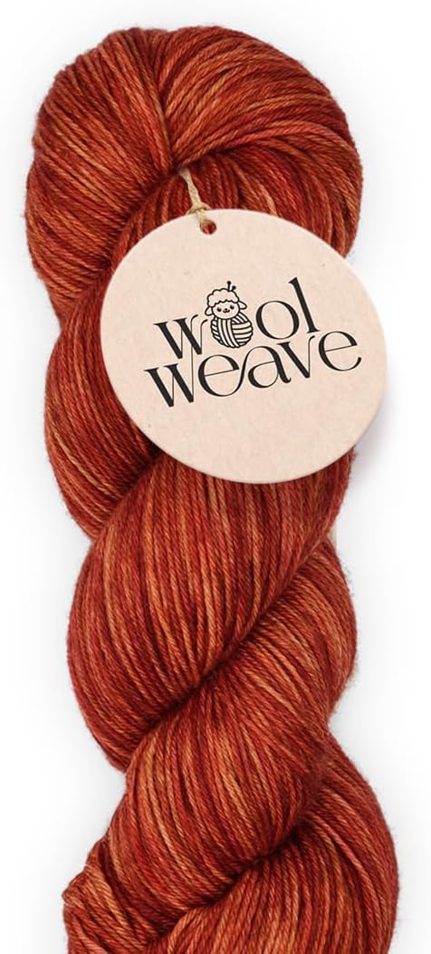 Woolweave Fingering Yarn, Merino Wool Blend, Hand Dyed Yarn, 100g
