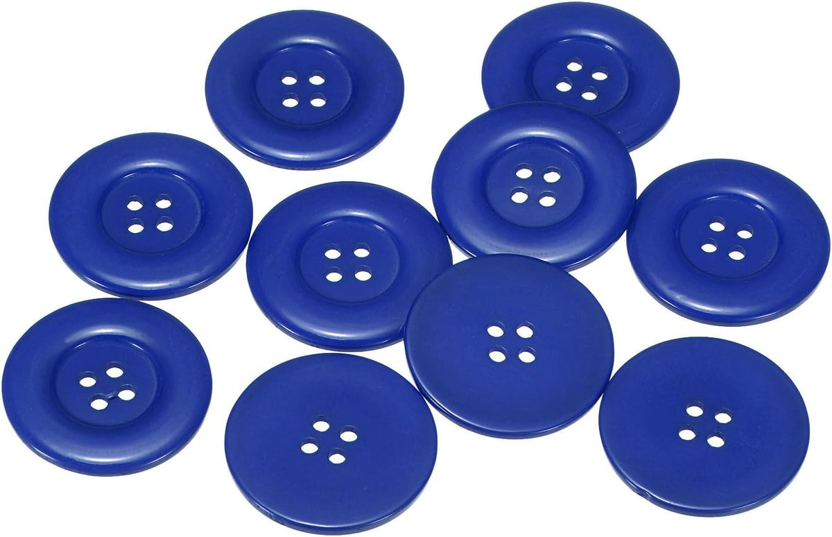 HARFINGTON 10pcs 60L Sewing Buttons 1-1/2"(38mm) Resin Round Flat