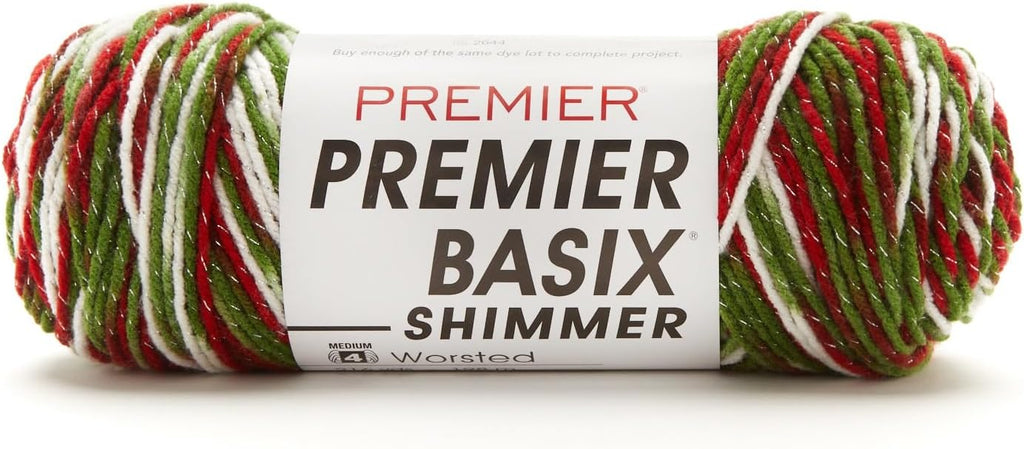 Premier Yarns Shimmer-Poinsettia Shimmer Acrylic Blend Yarn