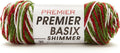 Premier Yarns Shimmer-Poinsettia Shimmer Acrylic Blend Yarn