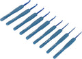 Fdit Soft Grip Crochet Hooks Set, 9 Sizes Aluminum Silicone