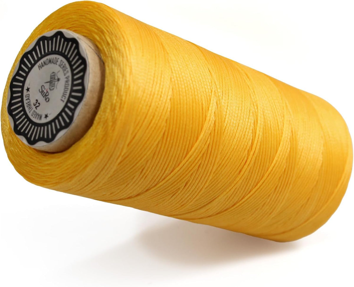 Waxed Thread for Leather Sewing, Weaving Bracelet 1.2mm 150yd Yellow
