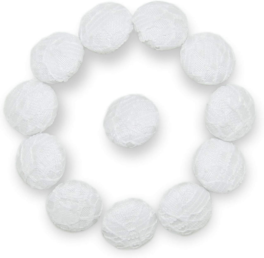 ButtonMode Lace Bridal Trim Buttons for Wedding Dress, Fabric Covered