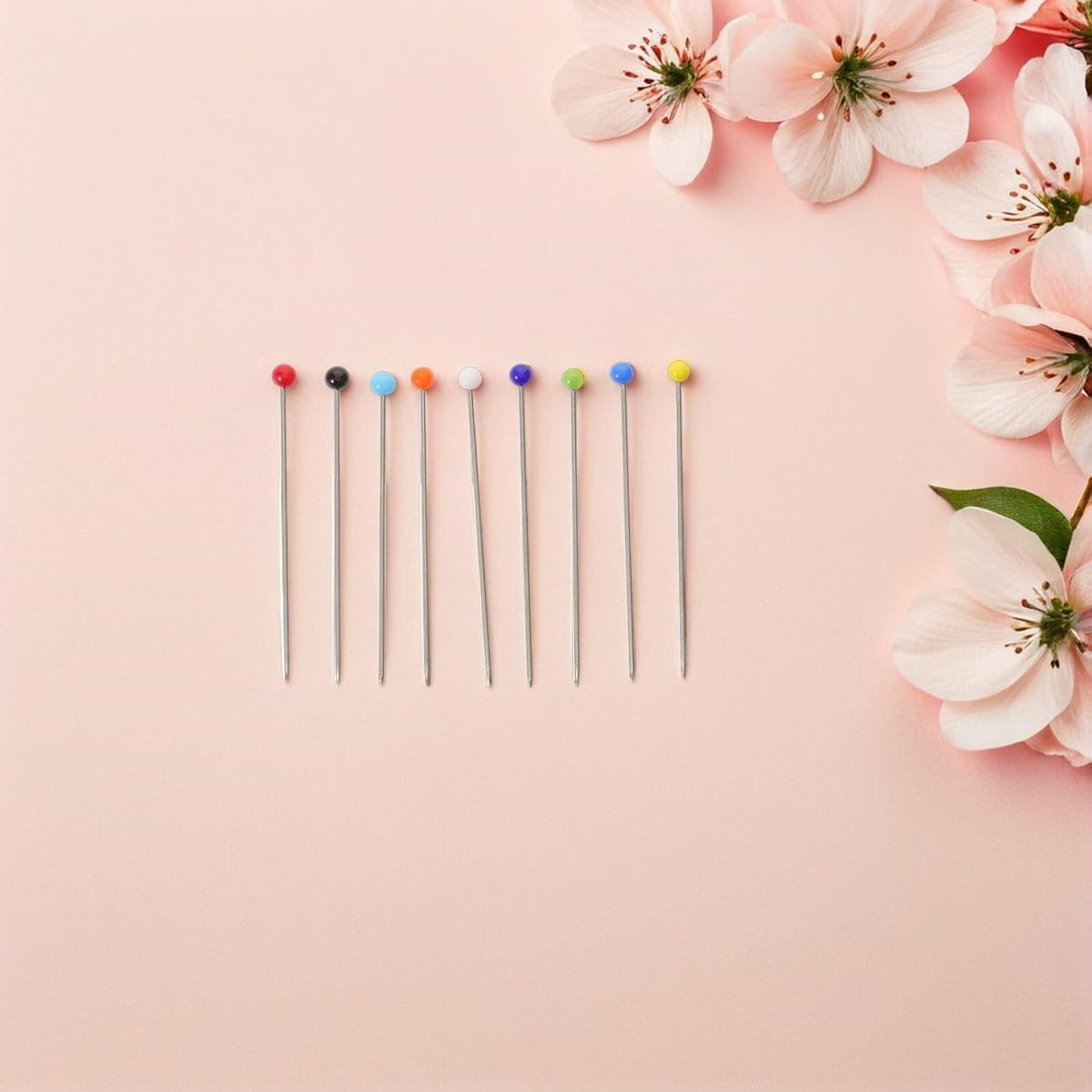 1000pcs Glass Head Straight Pins, 38mm Quilting and Dressmaking Xmas