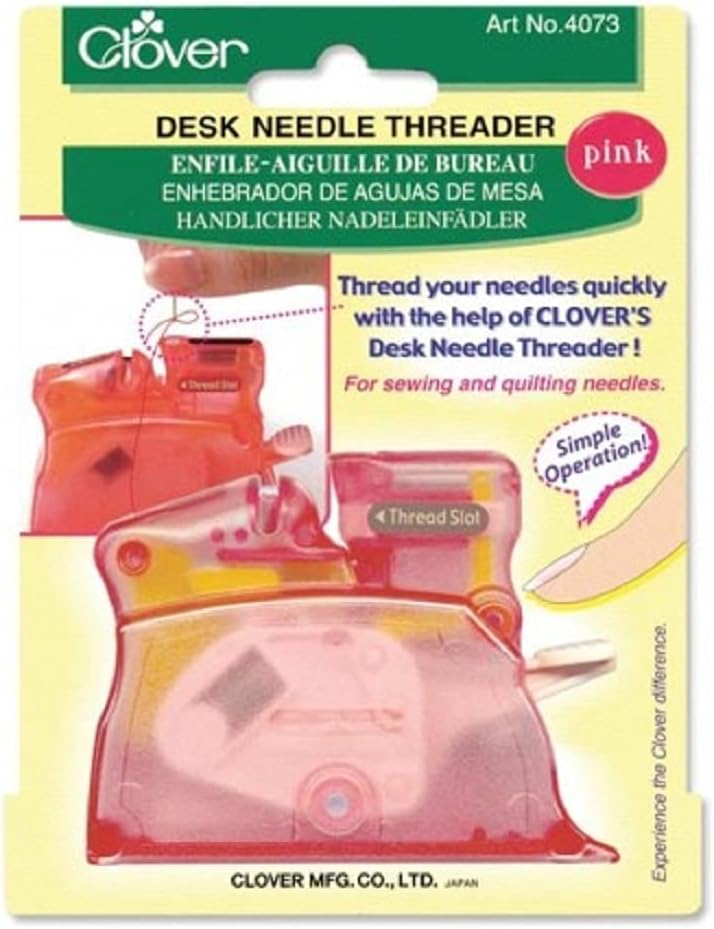 Clover Desk Needle Threader, Pink (4073)