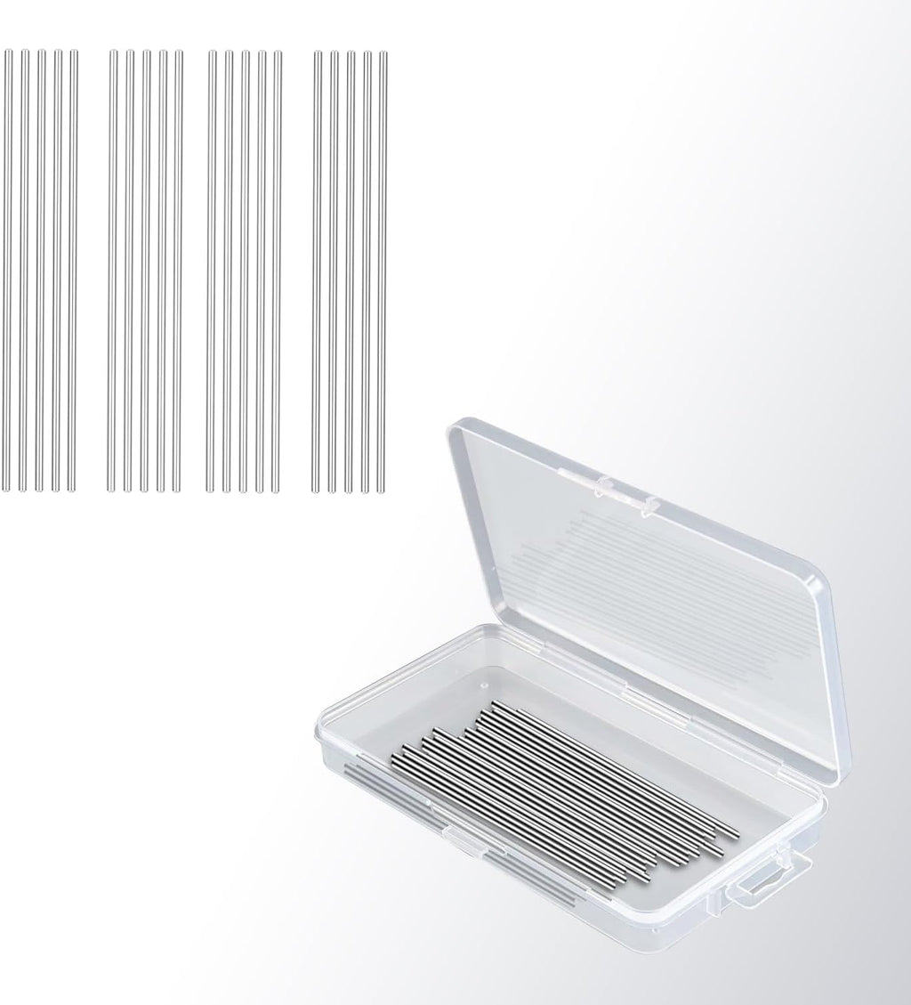 30 Pcs 3mm X130mm Stainless Steel Rod Pins for Wooden Crochet Blocking