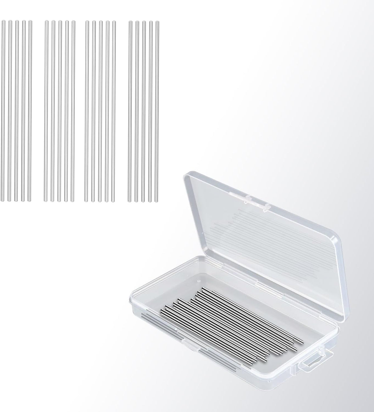30 Pcs 3mm X130mm Stainless Steel Rod Pins for Wooden Crochet Blocking