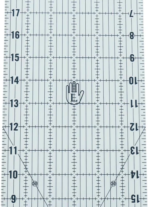 Madam Sew Left-Handed Quilting Ruler 6 x 24 Inch – Non Slip Acrylic
