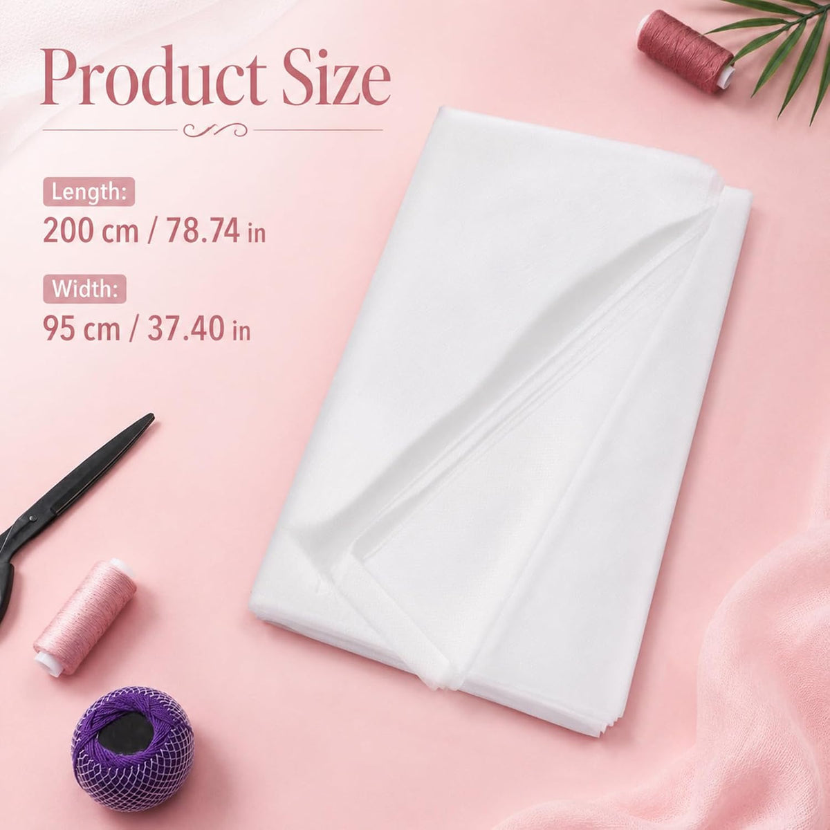 Single Sided Non-Woven, White Iron-On Non-Woven Interfacings