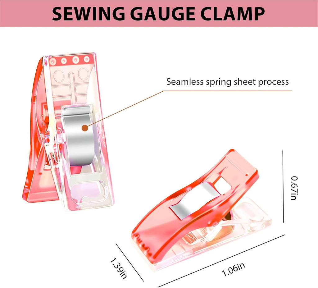 Mangpung Sewing Kit with Clips, Pins & Tailor Chalk in Clear Organizer