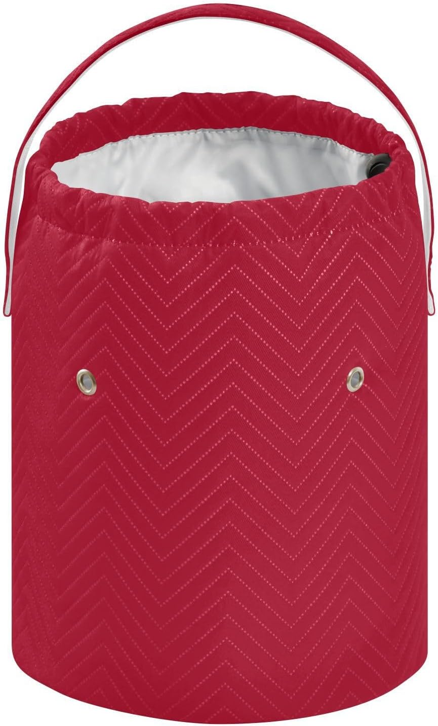 YETTASBIN Red Solid Color Yarn Storage Bag, Large Crochet Knitting Bag
