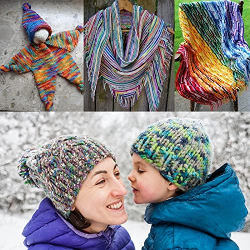30 Acrylic Yarn Skeins,Multicolor Crochet Acrylic Yarn for Crocheting