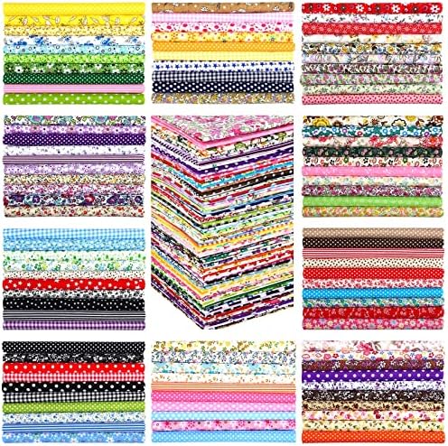 Tudomro 100 Pack Fabric Squares, 8 x 8 Inch