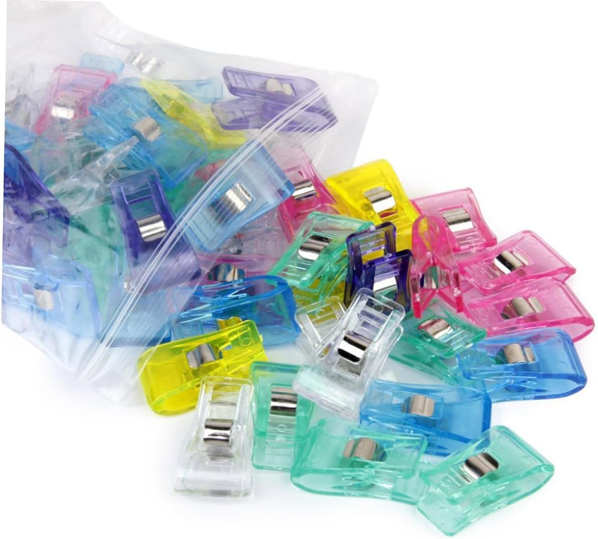 Sewing Clip for Quilting and Beading, 50pcs Metal PVC Spring