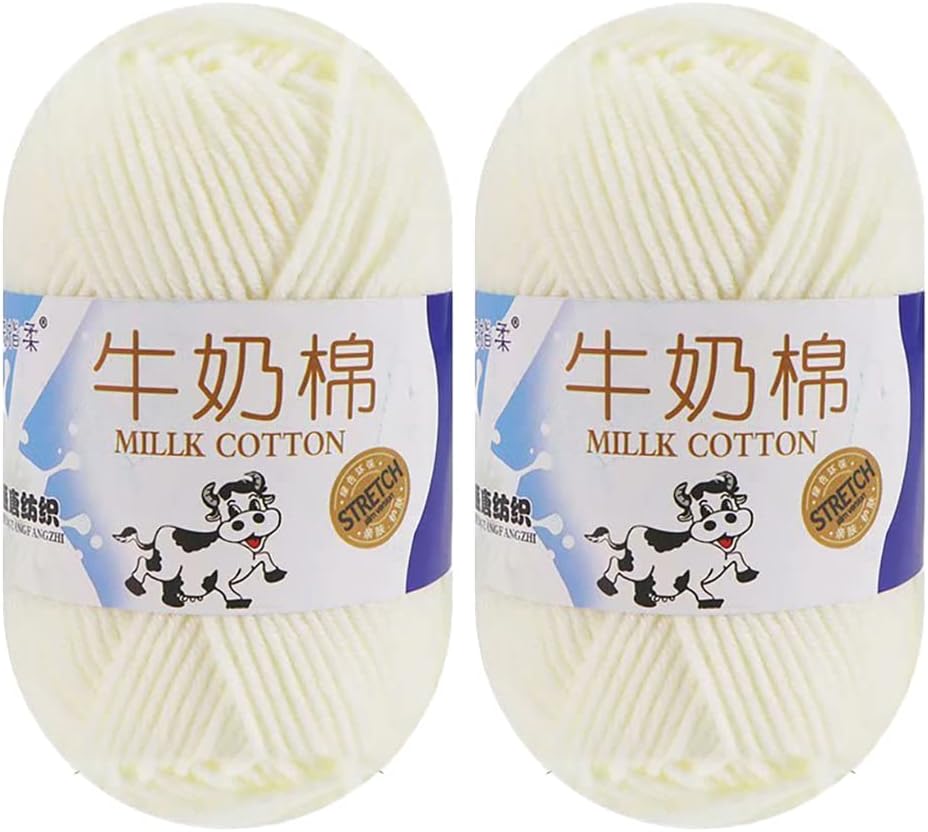 2PCS Mini Acrylic Yarn Skeins | 50G Soft Yarn Crochet Knitting for
