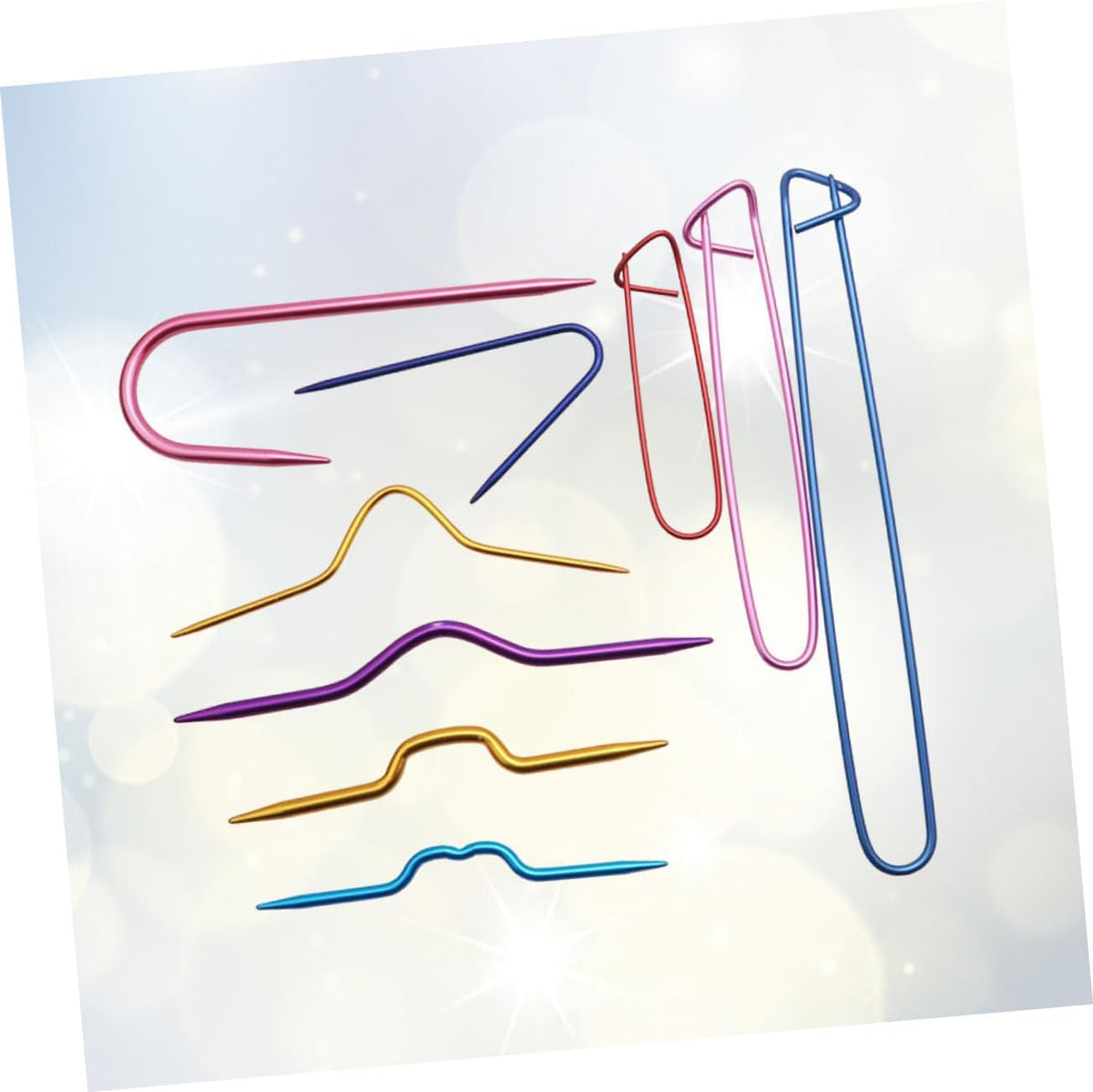 27 Pcs Knitting Tool Set with Stitch Holders Colorful Crochet Hooks