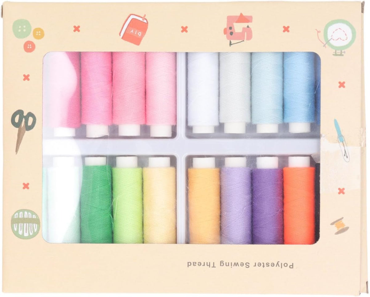 Zopsc 20 Colors Polyester Sewing Thread Kit 328ft Spools (20 Colors