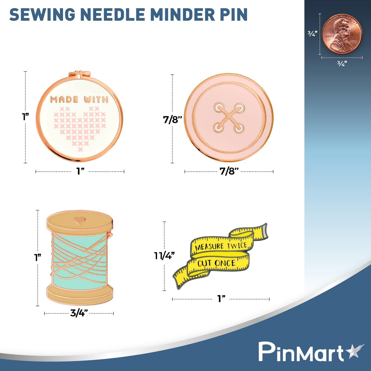PinMart Sewing Needle Minder - Magnetic Enamel Pin